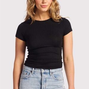 Nuuds Black Slinky Rib Tee